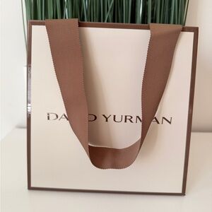 David Yurman Cream Bag with Brown Handles